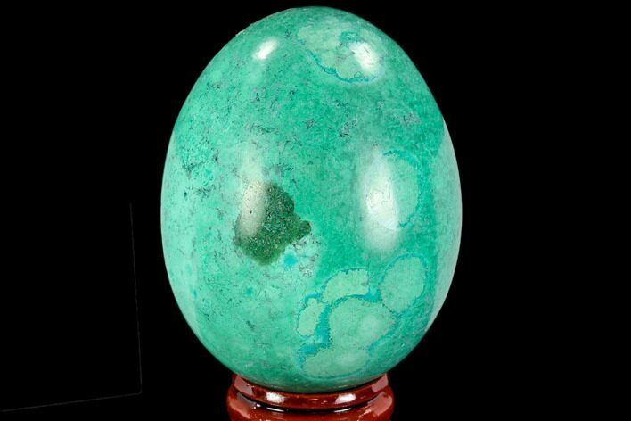 Polished Chrysocolla Egg - Peru #109247